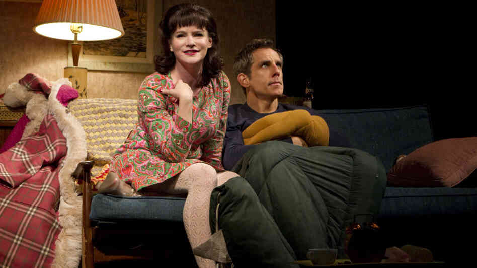 High Hopes: In The House of Blue Leaves, zoo-keeper Artie Shaughnessy (Ben Stiller) dreams of becoming a Hollywood songwriter and his mistress, Bunny Flingus (Jennifer Jason Leigh), will do anything to help him get there. Forty years ago, Stiller's mother played Bunny in the original off-Broadway production. And in 1986, Stiller played the role of Artie's son. High Hopes: In The House of Blue Leaves, zoo-keeper Artie Shaughnessy (Ben Stiller) dreams of becoming a Hollywood songwriter and his mistress, Bunny Flingus (Jennifer Jason Leigh), will do anything to help him get there. Forty years ago, Stiller's mother played Bunny in the original off-Broadway production. And in 1986, Stiller played the role of Artie's son.