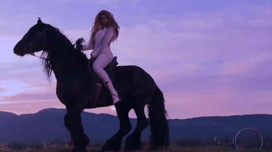 A shot from the video for Beyonce's "Run The World (Girls)". A shot from the video for Beyonce's "Run The World (Girls)".