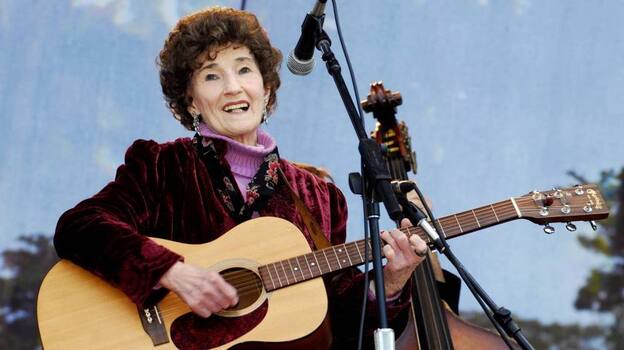 Hazel Dickens onstage at the Hardly Strictly Bluegrass Festival in San Francisco in 2008.