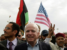 Sen. John McCain (R-AZ) in Benghazi, Libya, earlier today (April 22, 2011).