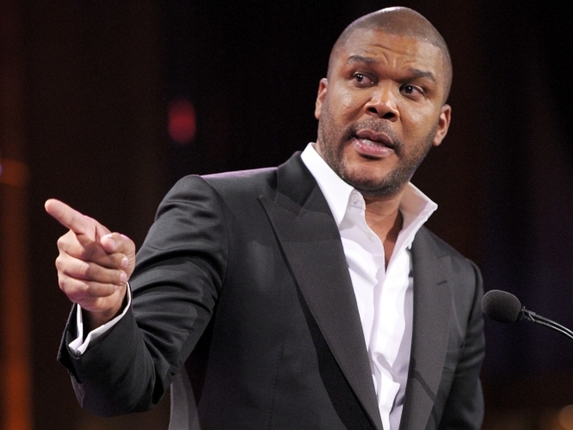 Director Tyler Perry speaks onstage in New York City. Perry's work has come under criticism by veteran filmmaker Spike Lee.