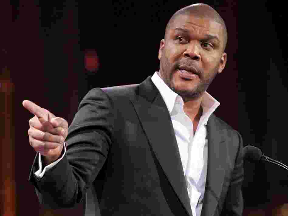 Director Tyler Perry speaks onstage in New York City. Perry's work has come under criticism by veteran filmmaker Spike Lee.