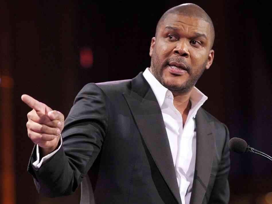 Director Tyler Perry speaks onstage in New York City. Perry's work has come under criticism by veteran filmmaker Spike Lee.