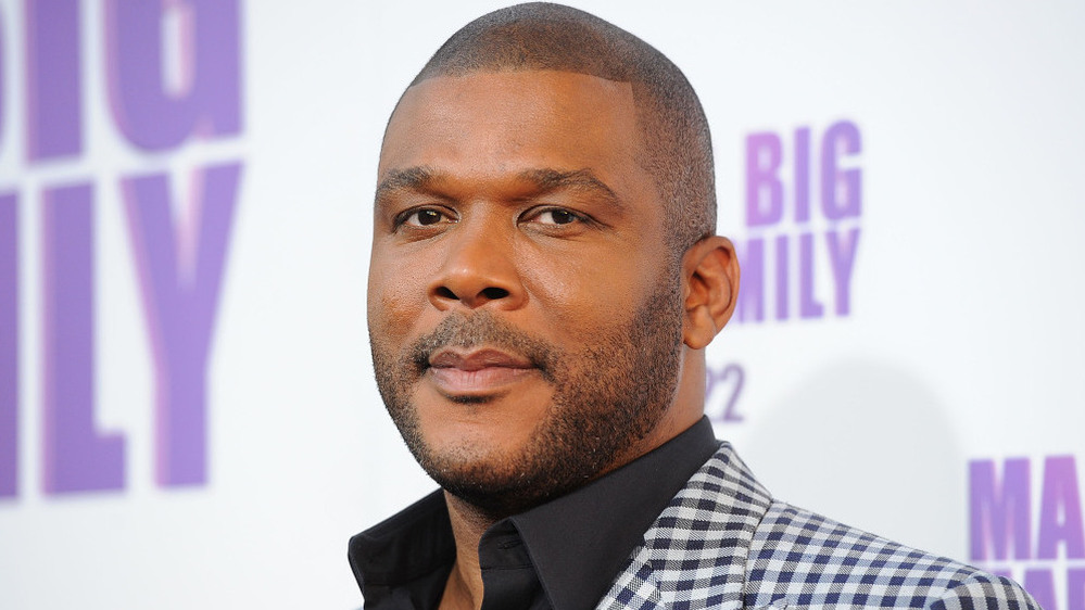 Director/Writer Tyler Perry arrives at the Lionsgate premiere of Madea's Big Happy Family in Hollywood on April 19.