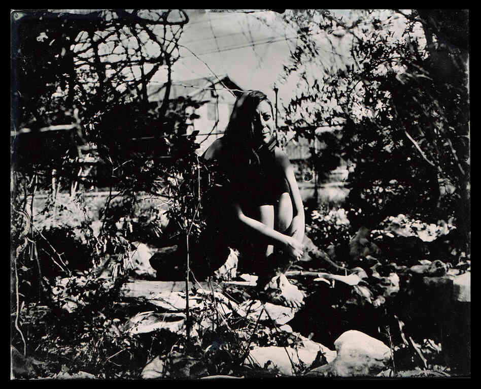 Angeliska, in her garden, Austin, Texas