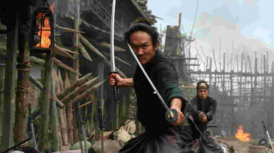 Honor among 'Assassins': A one-time student (Tsuyoshi Ihara, left) and a young warrior-in-training (Masataka Kubota) join the former's teacher, Shinzaemon, in a quest to rid 19th-century Japan of a sadistic warlord.
