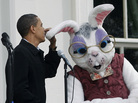 President Obama and the Easter Bunny, Monday, April 25, 2011. President Obama and the Easter Bunny, Monday, April 25, 2011.
