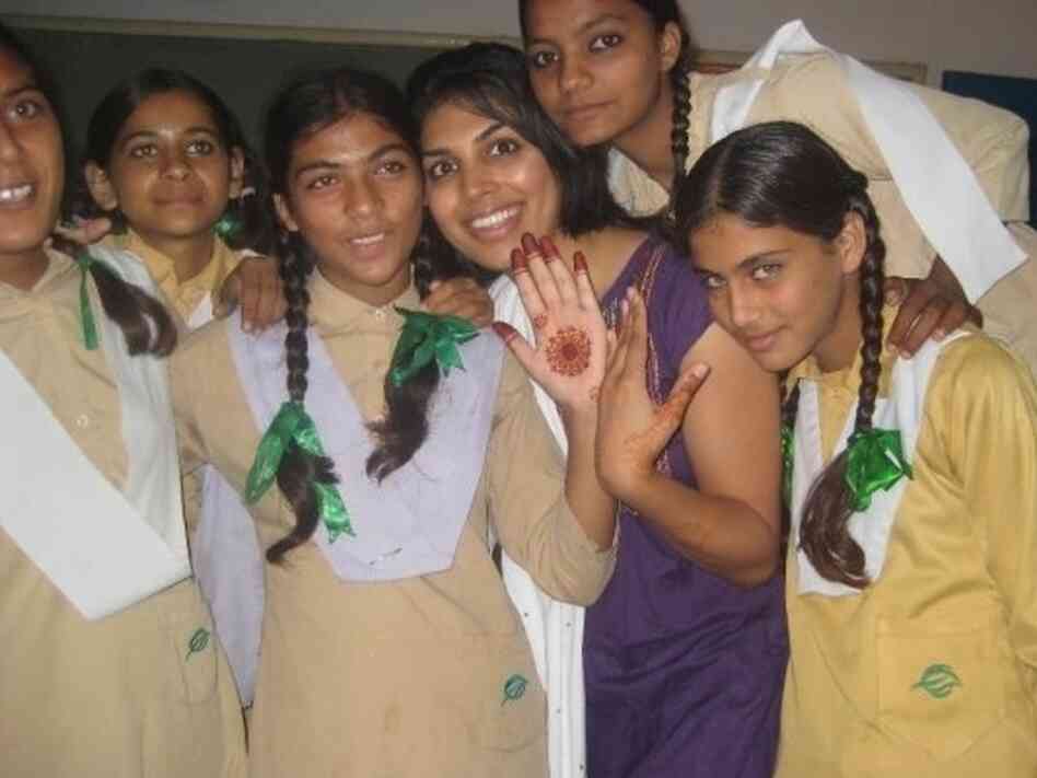Nadia Naviwala poses with students on the last day of English summer camp at an NGO-built girls' school in a village on the Pakistan-India border. Nadia Naviwala poses with students on the last day of English summer camp at an NGO-built girls' school in a village on the Pakistan-India border.