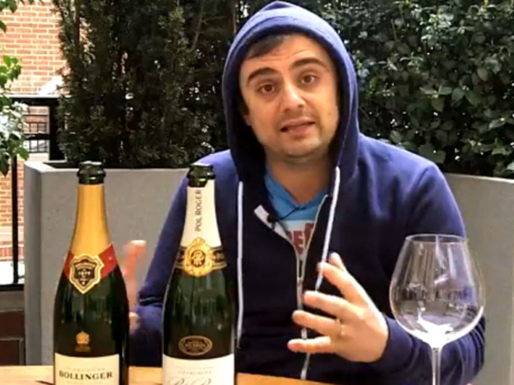 Gary Vaynerchuk reviews wines, including the official champagne of Prince William and Kate Middleton's wedding, for the Daily Grape. Vaynerchuk began video blogging wine reviews in 2006.