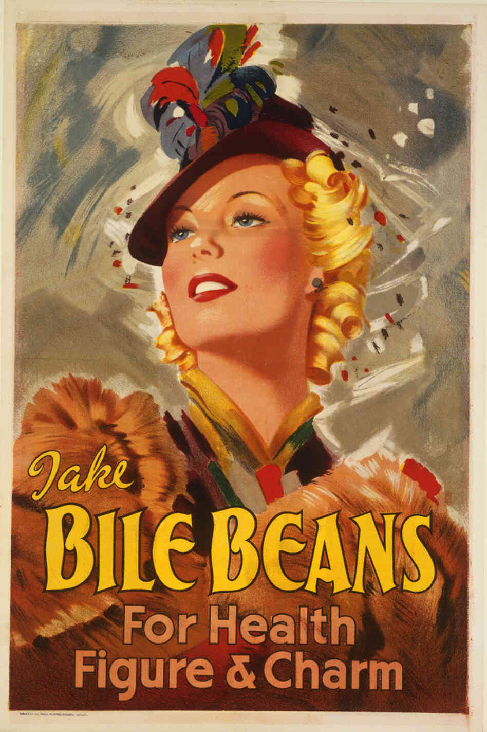 Nothing says glamor like this 40s era ad for Bile Beans, a laxative remedy for all kinds of complaints. It contained aloin, an aloe extract no longer considered safe, as well as peppermint oil, cardamom and wheat flour. Nothing says glamor like this 40s era ad for Bile Beans, a laxative remedy for all kinds of complaints. It contained aloin, an aloe extract no longer considered safe, as well as peppermint oil, cardamom and wheat flour.