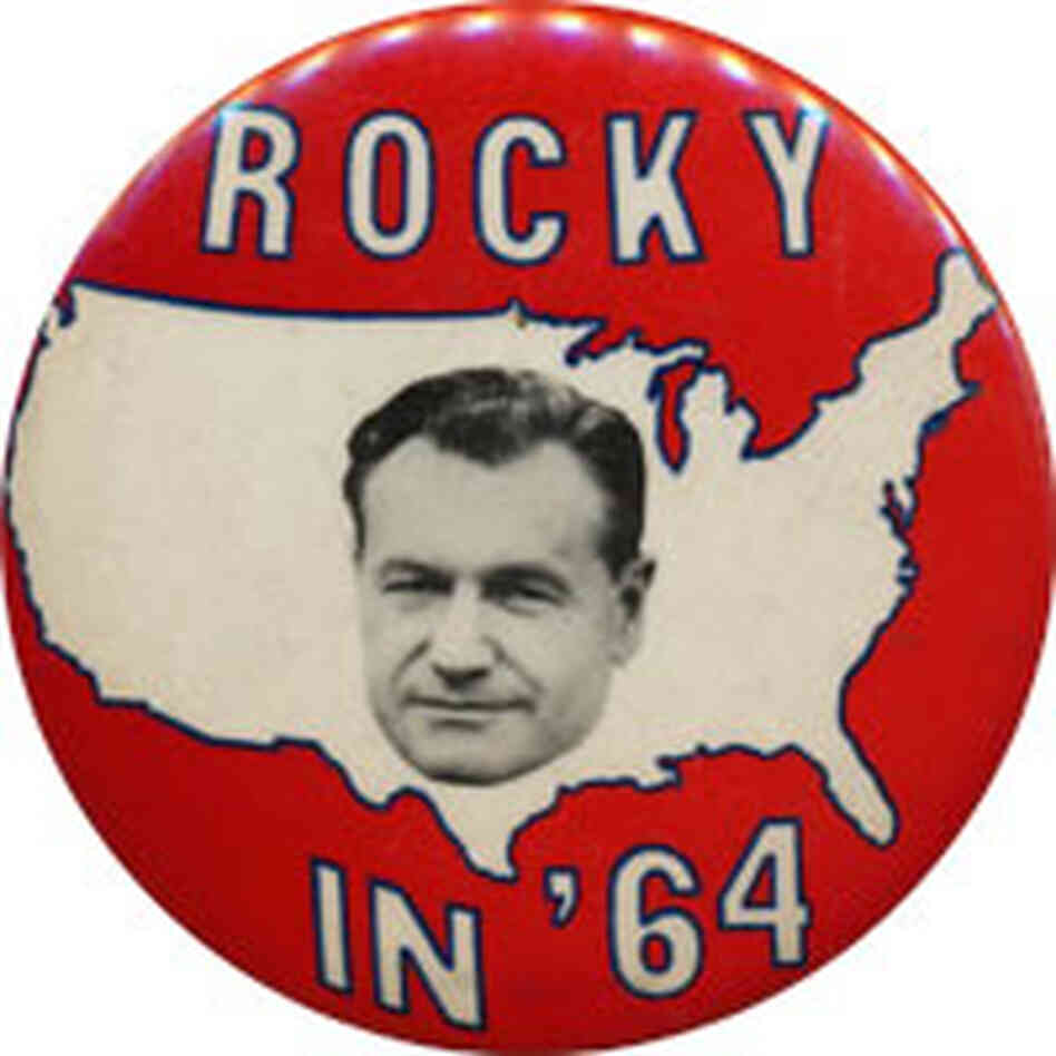 A Nelson Rockefeller campaign button A Nelson Rockefeller campaign button
