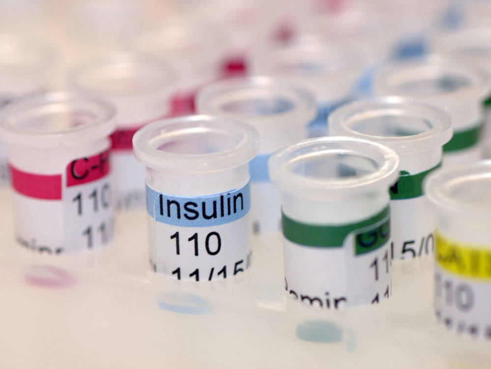 Test tubes for insulin.