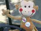 Monkey on the move: As you will know if you follow @nprmonkeysee on Twitter, Linda Holmes is being accompanied on her London trip by a monkey whose name her editor has just realized he does not know. It is just possible that there will be photos of him at certain landmarks.