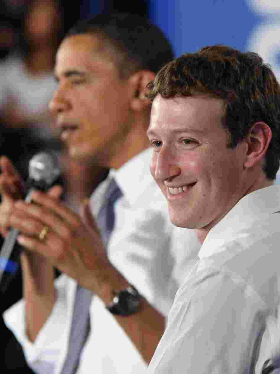 Critics say the blossoming friendship between Zuckerberg and President Obama, shown together above, could ultimately hurt users of the social networking site. Critics say the blossoming friendship between Zuckerberg and President Obama, shown together above, could ultimately hurt users of the social networking site.
