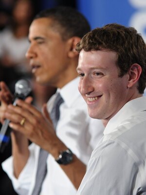 Critics say the blossoming friendship between Zuckerberg and President Obama, shown together above, could ultimately hurt users of the social networking site. Critics say the blossoming friendship between Zuckerberg and President Obama, shown together above, could ultimately hurt users of the social networking site.