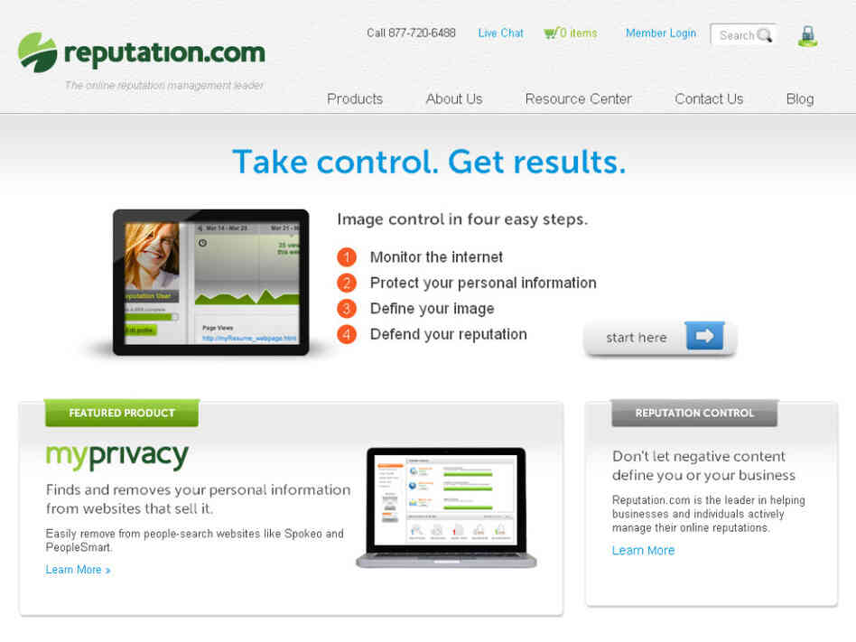 Reputation.com is among several websites that promise to protect your image online. Reputation.com is among several websites that promise to protect your image online.