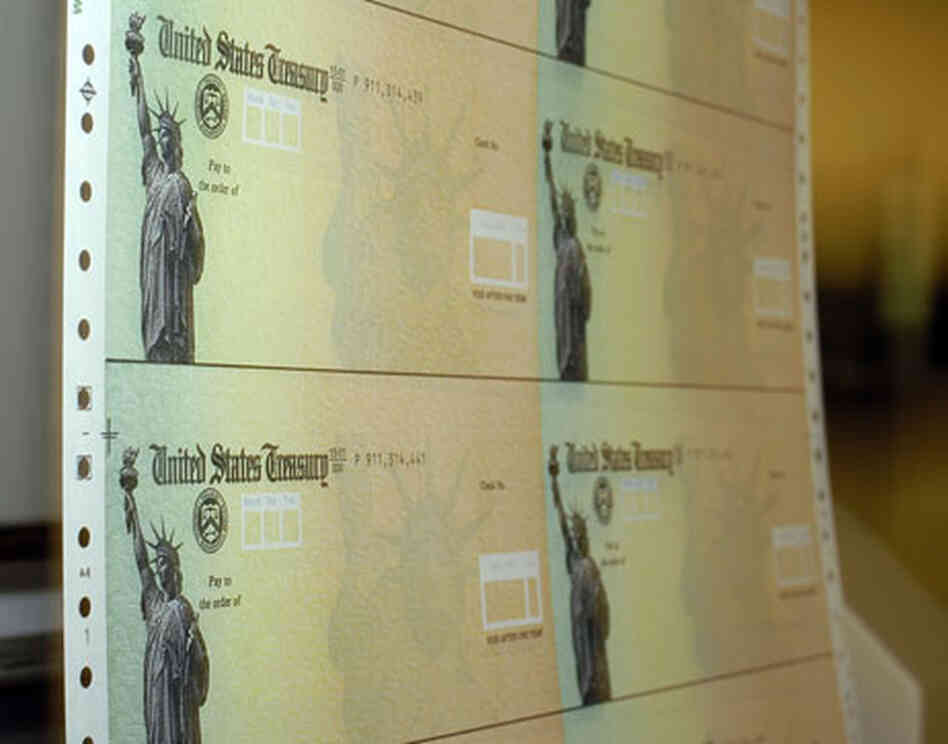 Blank Social Security checks are run through a printer at the U.S. Treasury printing facility February 11, 2005 in Philadelphia, Pennsylvania. Blank Social Security checks are run through a printer at the U.S. Treasury printing facility February 11, 2005 in Philadelphia, Pennsylvania.