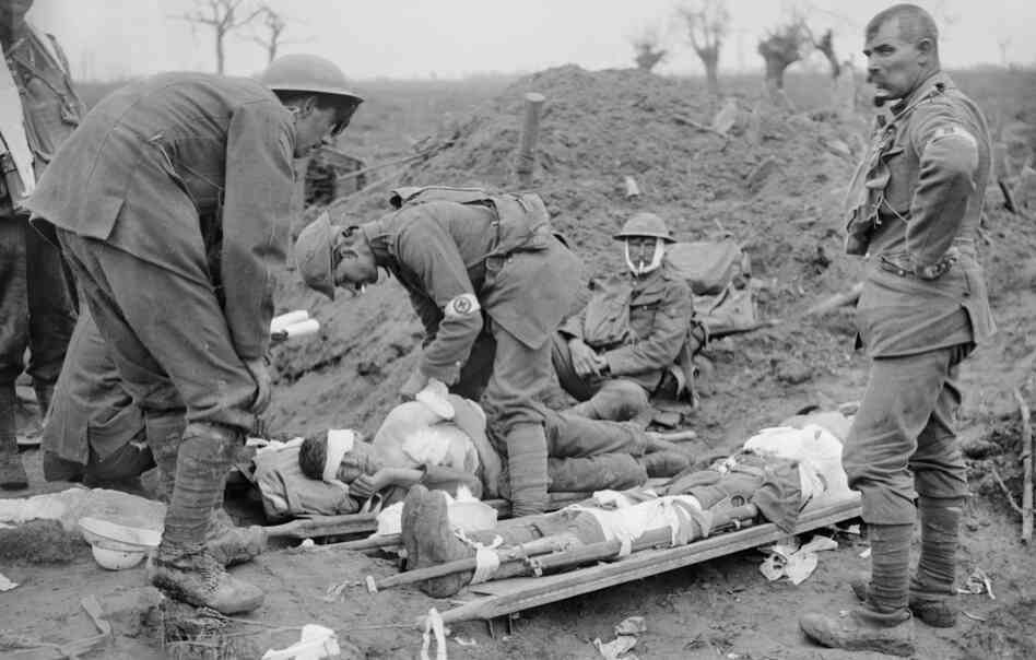 Soldiers care for the wounded on the first day of the Battle of Passchendaele on July 31, 1917. Fought in West Flanders, Belgium, Passchendaele was one of the war's most costly clashes. Soldiers care for the wounded on the first day of the Battle of Passchendaele on July 31, 1917. Fought in West Flanders, Belgium, Passchendaele was one of the war's most costly clashes.