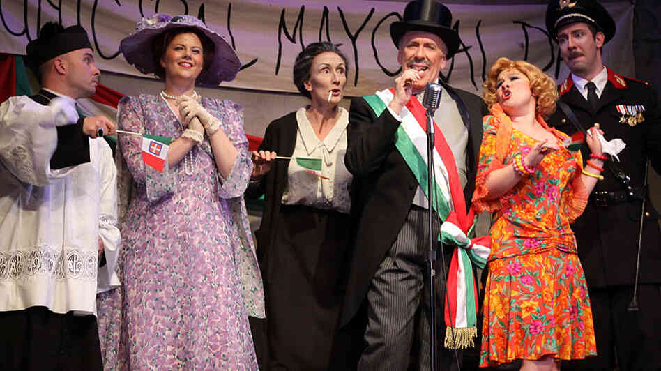 Cast members from The Inspector, a new comic opera by John Musto that debuted last night at Wolf Trap. Cast members from The Inspector, a new comic opera by John Musto that debuted last night at Wolf Trap.