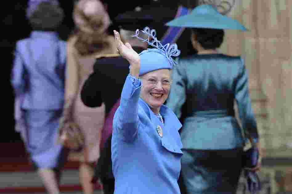 Denmark's Queen Margrethe arrives at Westminster Abbey. 