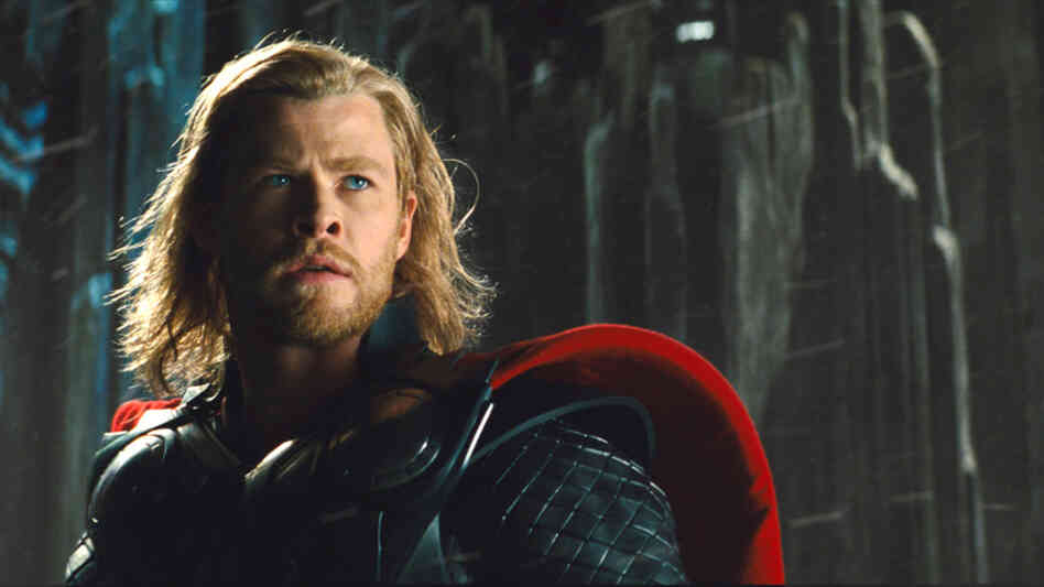 Comic relief: Chris Hemsworth fits the strapping, swaggering, hammer-toting bill as a god who's a little clueless when it comes to fitting in on Earth. Comic relief: Chris Hemsworth fits the strapping, swaggering, hammer-toting bill as a god who's a little clueless when it comes to fitting in on Earth.