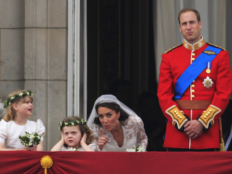 Kate, now the Duchess of Cambridge, and little Grace van Cutsem.