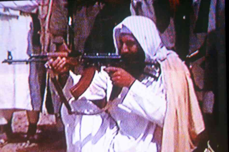 In 1996, bin Laden openly declared war on America, calling on his followers to expel Americans and Jews from all Muslim lands. Bin Laden is seen here in an undated photo taken from a television image. 