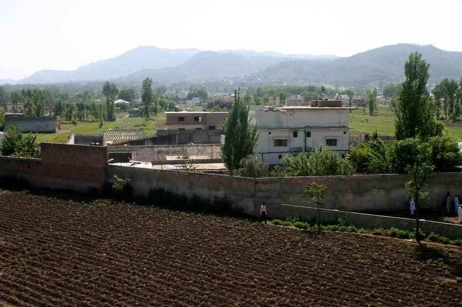 Osama bin Laden's compound is seen in Abbottabad, Pakistan, on Tuesday, after the U.S. military raid early Monday that ended with the death of the al-Qaida leader. 