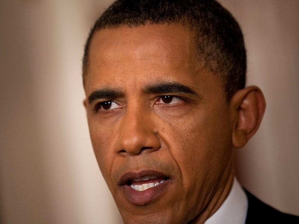 President Obama as he addressed the nation from the East Room of the White House.