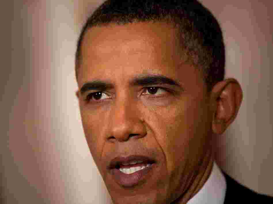 President Obama as he addressed the nation from the East Room of the White House.