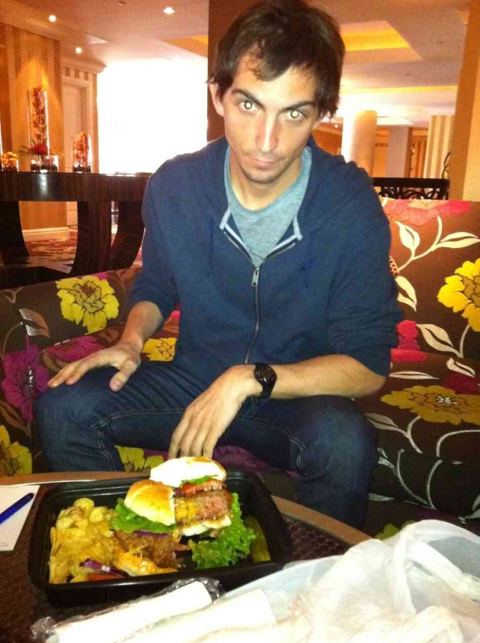 There is reason to believe this burger is also radioactive. There is reason to believe this burger is also radioactive.