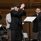Steve Reich takes a bow at his 75th birthday concert at Carnegie Hall alongside members of the Kronos Quartet and So Percussion. Steve Reich takes a bow at his 75th birthday concert at Carnegie Hall alongside members of the Kronos Quartet and So Percussion.