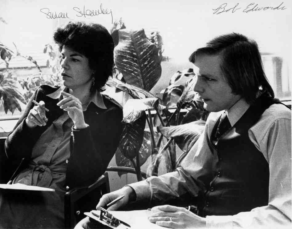 ATC hosts Susan Stamberg and Bob Edwards in the mid-1970s.
