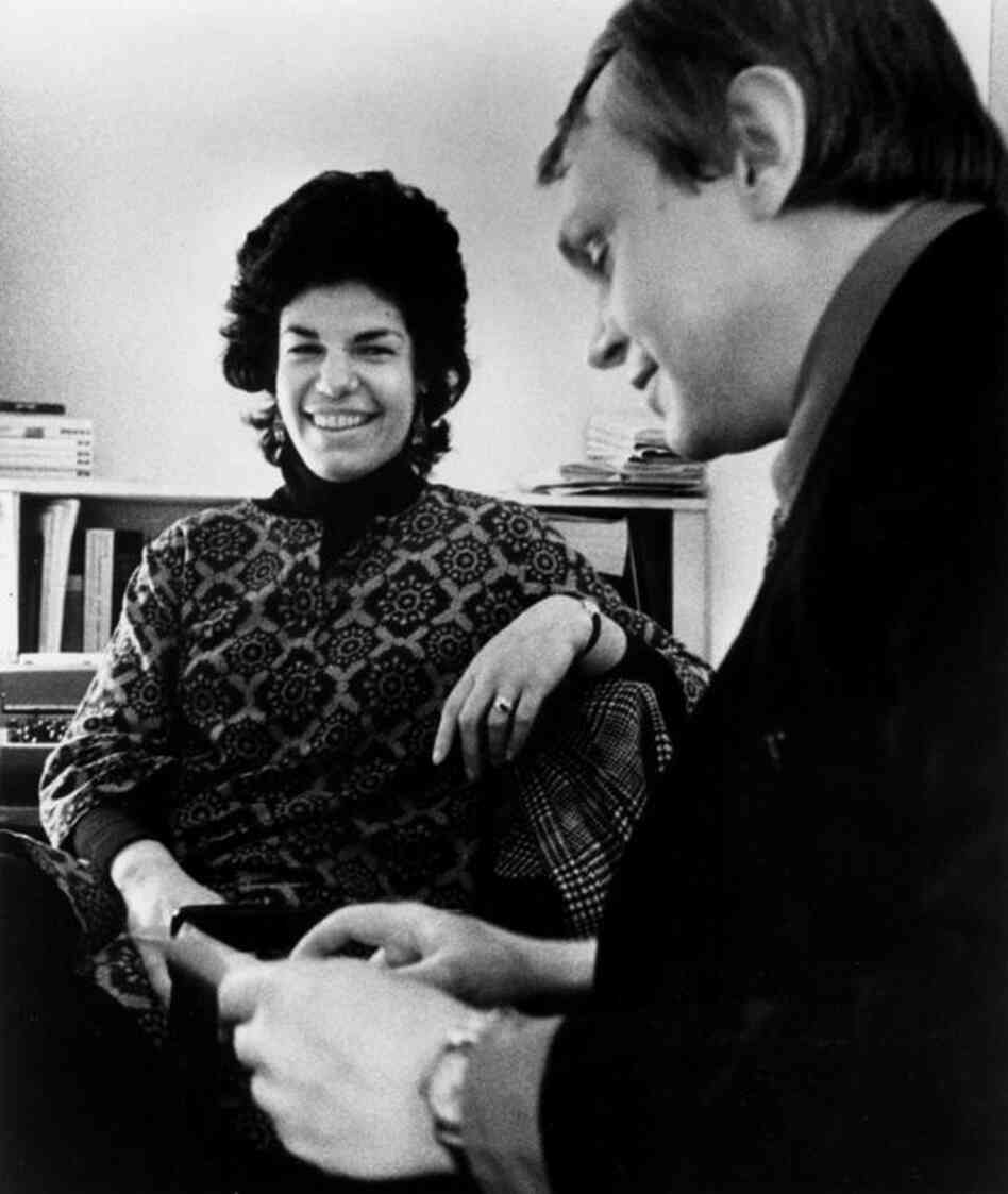 In 1973, hosts Susan Stamberg and Mike Waters discuss a taped segment for ATC.