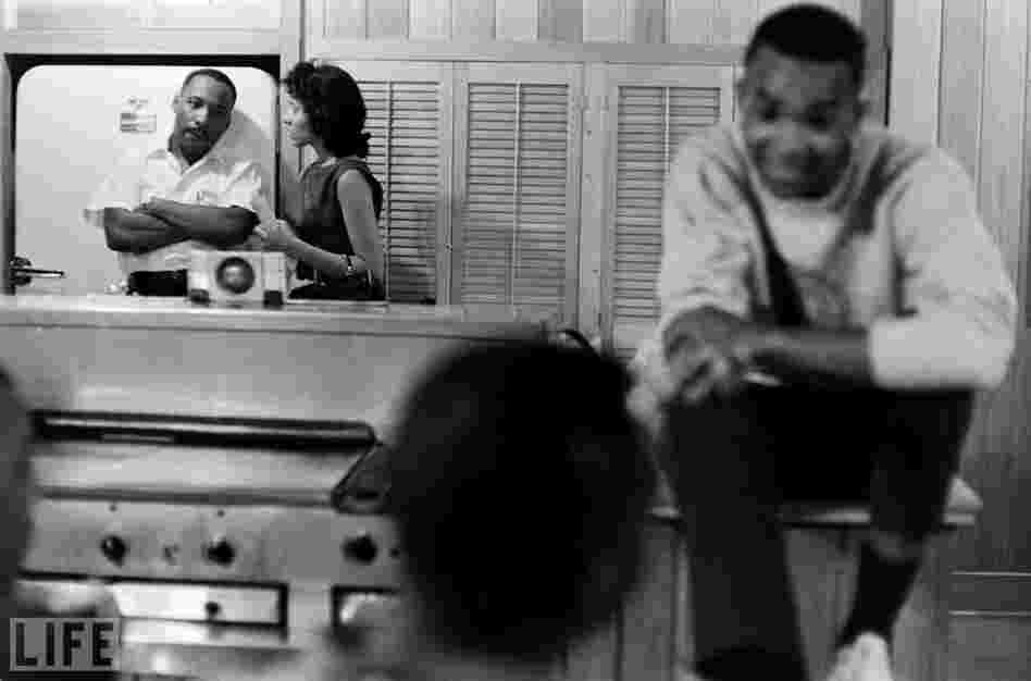 In 1961, volunteers fill the Montgomery, Ala., home of King (left rear). In the foreground are college kids who, moved by King's message of racial equality, risked their lives as "Freedom Riders." 
