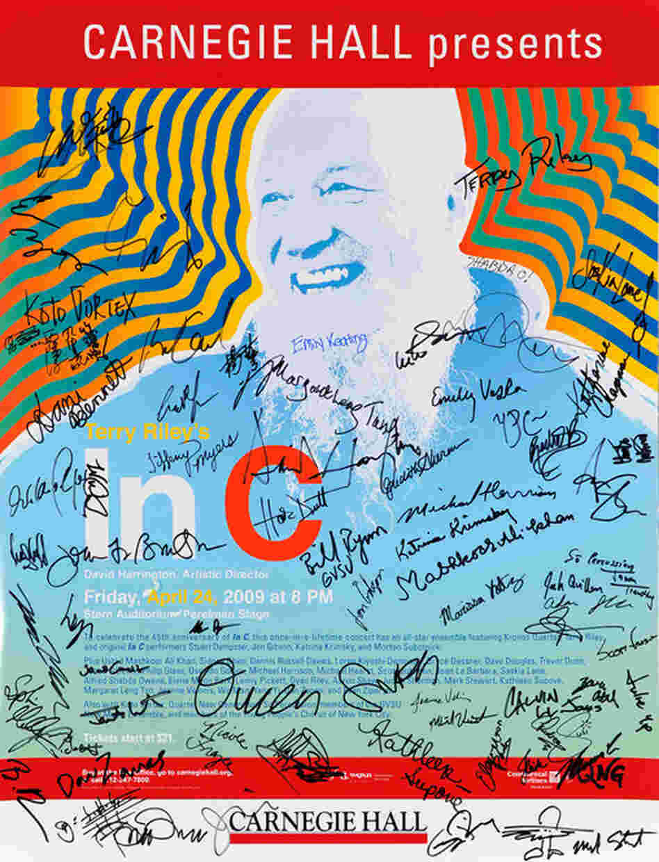 2009: An all-star team comprised of dozens of the 21st century's most exciting new music performers gathered for one night to perform Terry Riley's groundbreaking In C in honor of the piece's 45th anniversary.