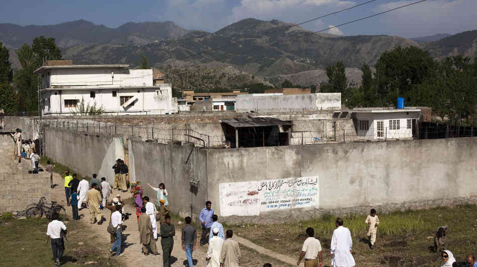 Following the raid on Osama bin Laden's compound, seen here on May 3, Pakistan has called for the U.S. to reduce its military footprint in the country. Following the raid on Osama bin Laden's compound, seen here on May 3, Pakistan has called for the U.S. to reduce its military footprint in the country.