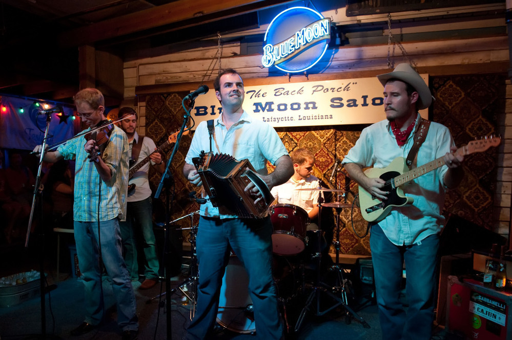 The Pine Leaf Boys' members perform at the Blue Moon Saloon in Lafayette, La.