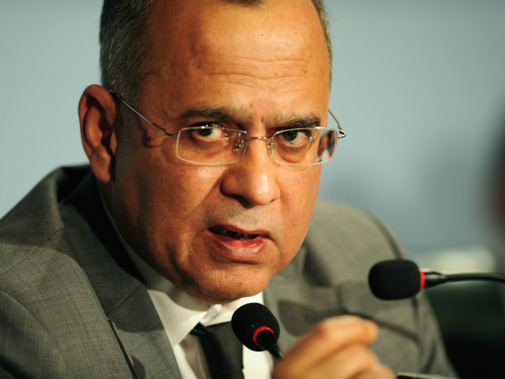 Pakistani Foreign Secretary Salman Bashir briefs the media about the killing of Osama bin Laden at the Foreign Ministry in Islamabad on May 5.  Bashir said that the accusations that Pakistan's intelligence agency colludes with al-Qaida are false and cannot be substantiated.