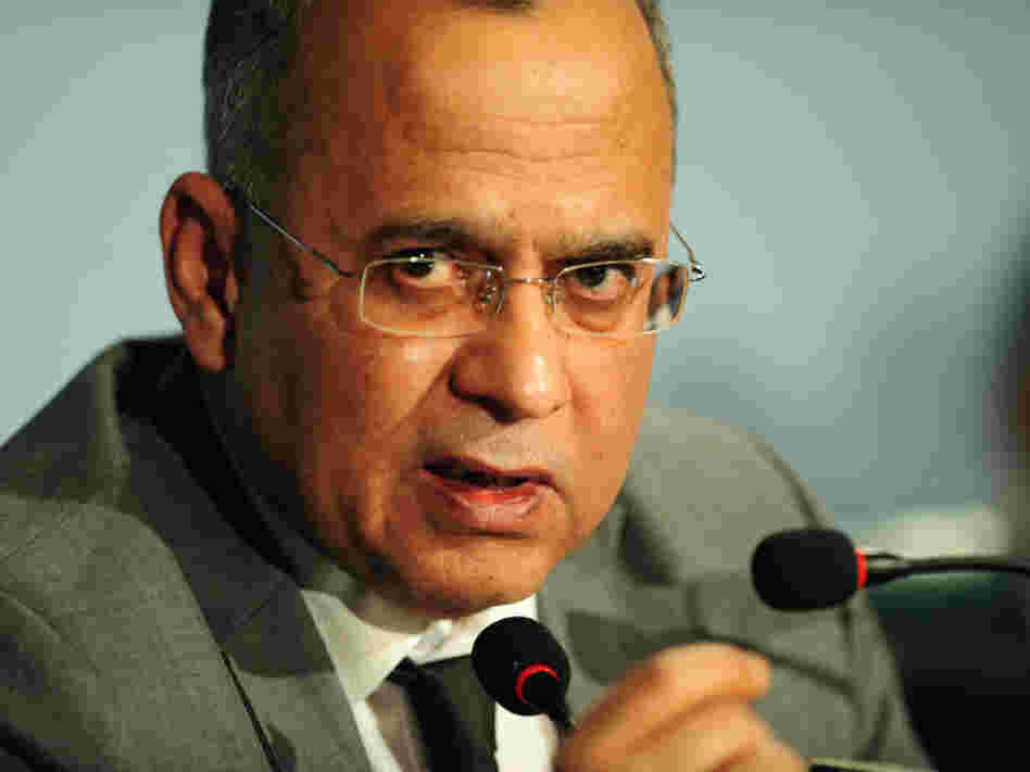 Pakistani Foreign Secretary Salman Bashir briefs the media about the killing of Osama bin Laden at the Foreign Ministry in Islamabad on May 5.  Bashir said that the accusations that Pakistan's intelligence agency colludes with al-Qaida are false and cannot be substantiated.