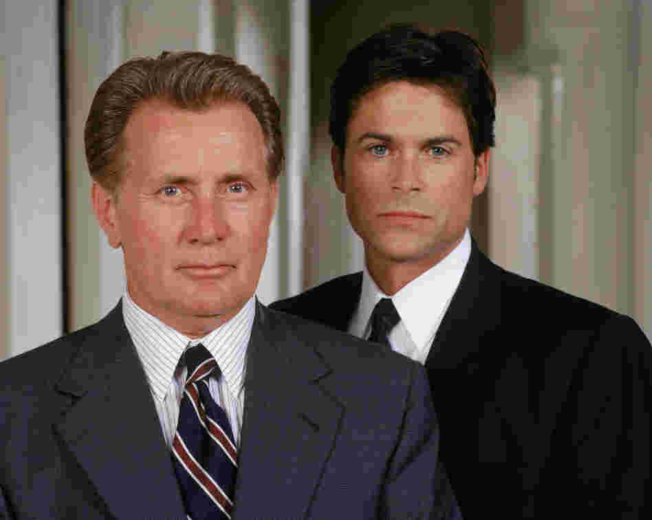The West Wing gave Rob Lowe (right) the opportunity to act alongside his former neighbor, Martin Sheen. Lowe played Sam Seaborn, deputy White House communications director to Sheen's President Josiah Bartlet.