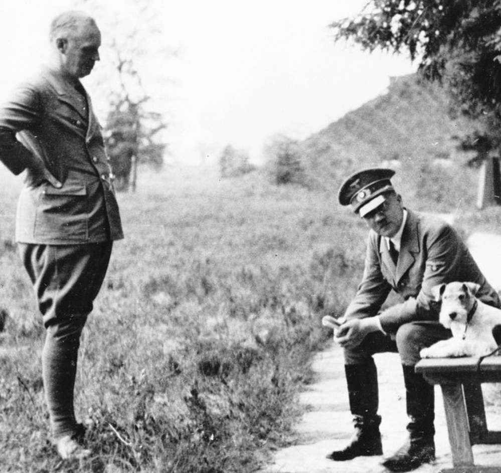 Adolf Hitler (right) with his foreign minister Joachim von Ribbentrop in 1941.