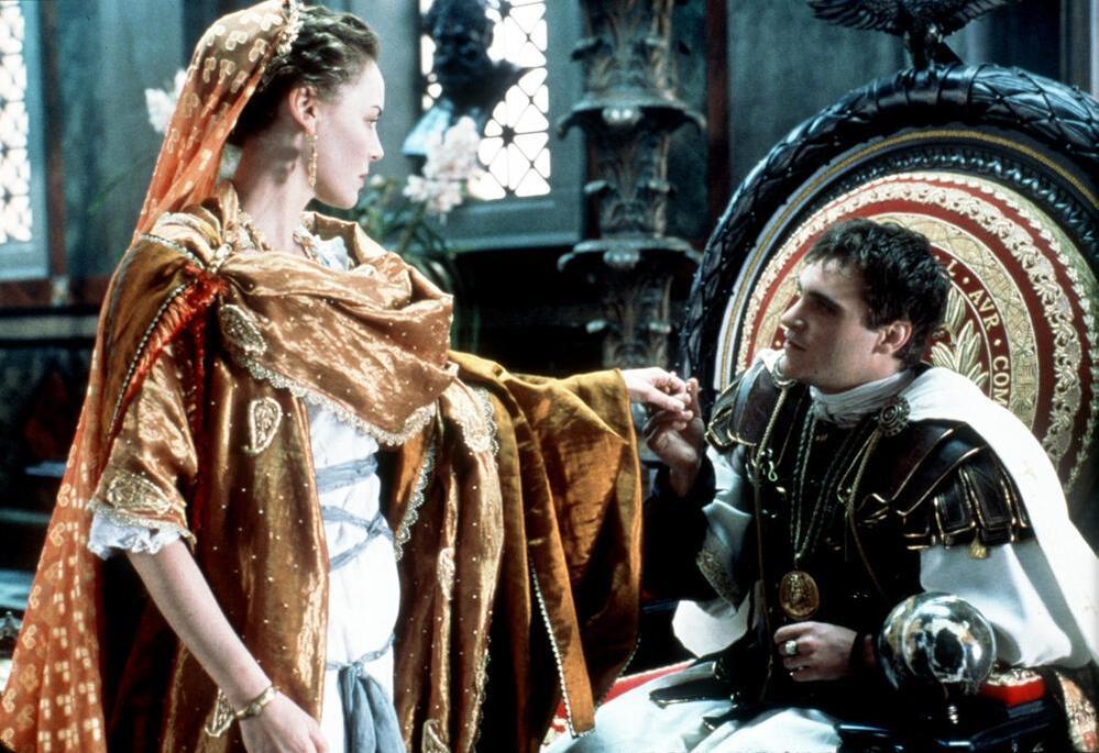 The Emperor of Rome (played by Joaquin Phoenix) has reason to question the loyalty of his sister Lucilla (played by Connie Nielson) in the movie Gladiator. Russell Crowe (not pictured) plays Maxiumus, a gladiator seeking to avenge the murder of his family.