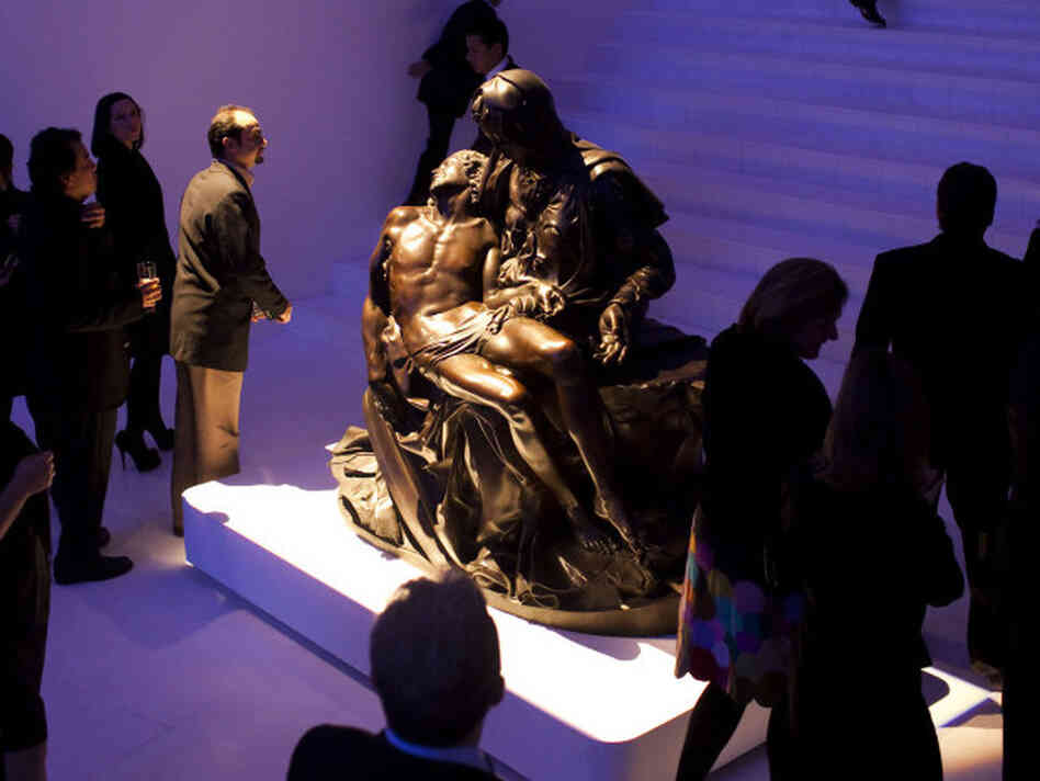 A bronze cast of Michelangelo's Pieta is on display at the new Soumaya Museum in Mexico   City. The original work is a white marble sculpture. "It's unclear to me why anybody would want a bronze version of it, and why you would display such a thing in an art museum, since it is neither a Michelangelo nor a close approximation of the Michelangelo," says art history professor James Oles.