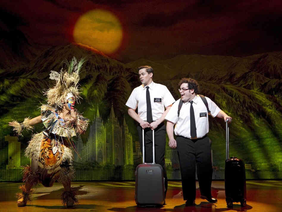 Rema Webb, Andrew Rannells and Josh Gad star in The Book of Mormon, a musical created by South Park's Trey Parker and Matt Stone.