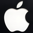 The Apple logo. The Apple logo.