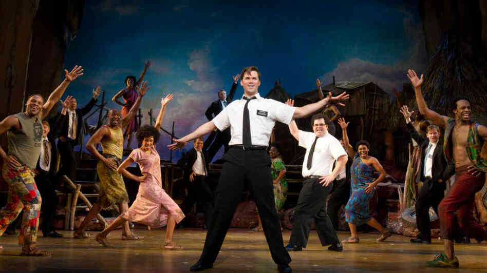 The Book of Mormon features music and lyrics by Trey Parker, Robert Lopez and Matt Stone and plays at the Eugene O'Neill Theatre in New York City.