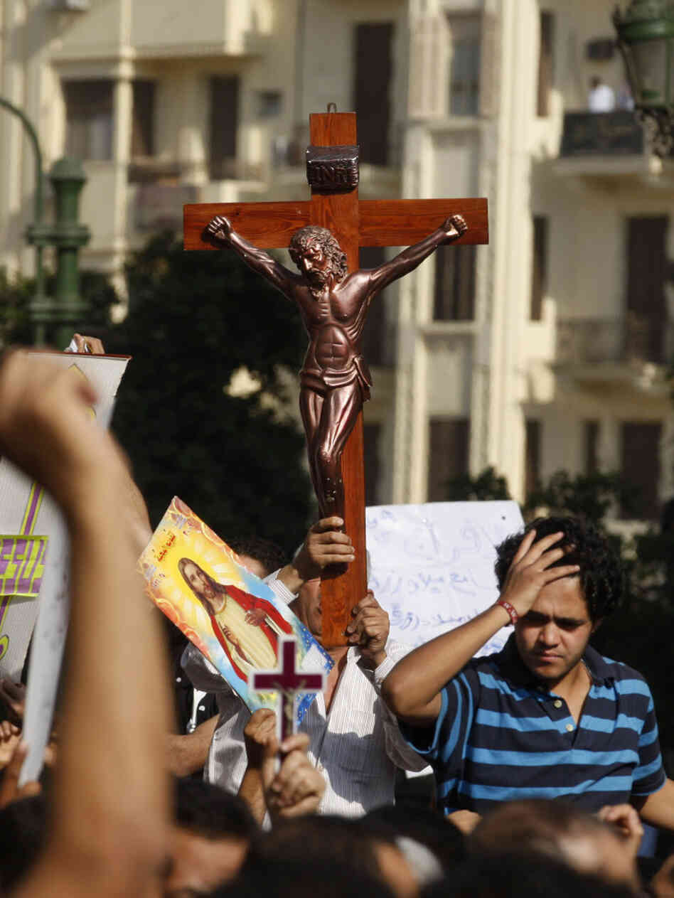 Many Coptic Christians say they feel more vulnerable to attacks by Muslims since the fall of Hosni Mubarak in February. Many Coptic Christians say they feel more vulnerable to attacks by Muslims since the fall of Hosni Mubarak in February.