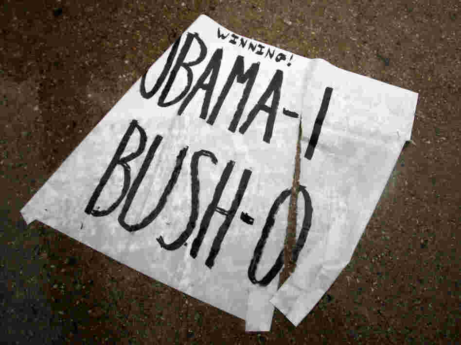 A rain-soaked sign sits on the ground in front of the gated Dallas neighborhood of former President George W. Bush in Dallas, Texas, on May 2 after President Obama announced that Osama bin Laden was killed in an operation led by the United States. A rain-soaked sign sits on the ground in front of the gated Dallas neighborhood of former President George W. Bush in Dallas, Texas, on May 2 after President Obama announced that Osama bin Laden was killed in an operation led by the United States.