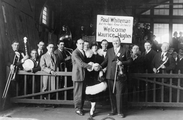 Paul Whiteman and his Palais Royal Orchestra, who appear on a 1924 recording of George Gershwin's "Rhapsody in Blue" with the composer at the piano. The recording is part of the new "National Jukebox" from the Library of Congress.